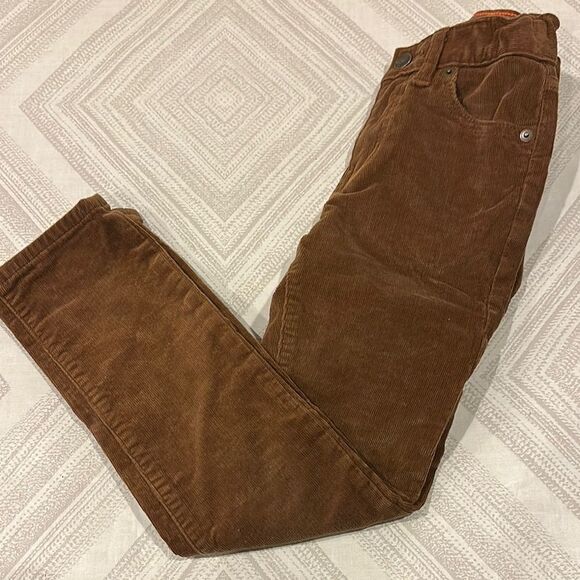 Crewcuts Boys Brown Adjustable Waist Corduroy Pants - Size 7 - Picture 1 of 8